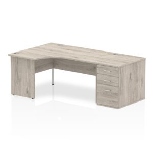 Impulse Panel End Crescent Desk Workstation - Image 4