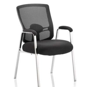 Portland Medium Mesh Back (Straight Leg) Visitor Chair with Arms