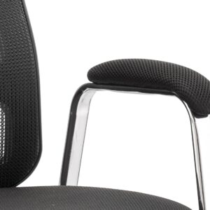 Portland Medium Mesh Back (Straight Leg) Visitor Chair with Arms - Image 3