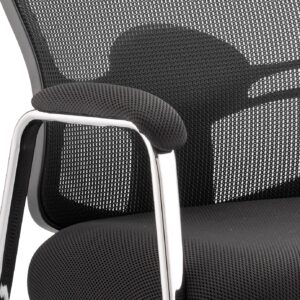 Portland Medium Mesh Back (Straight Leg) Visitor Chair with Arms - Image 2