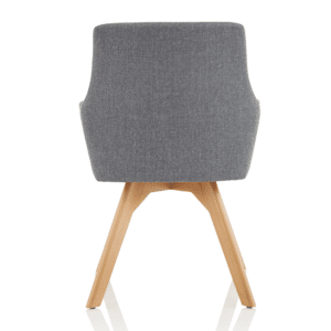 Carmen Grey Fabric Wooden Leg Visitor Chair - Image 6