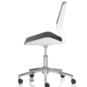 Florence 5 Star Base White Frame Fabric Visitor Chair - Image 4
