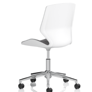 Florence 5 Star Base White Frame Fabric Visitor Chair - Image 5