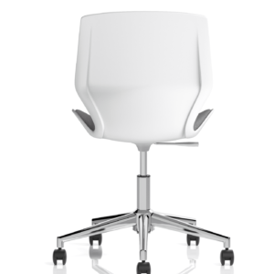 Florence 5 Star Base White Frame Fabric Visitor Chair - Image 6