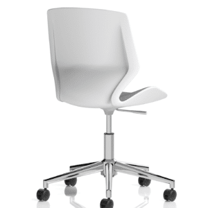 Florence 5 Star Base White Frame Fabric Visitor Chair - Image 7