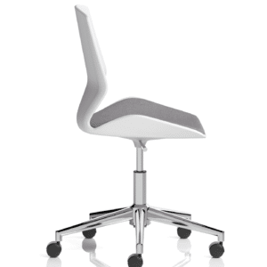 Florence 5 Star Base White Frame Fabric Visitor Chair - Image 8