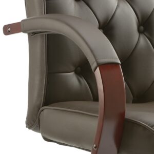 Chesterfield High Back Leather Executive Office Chair with Arms - Image 27
