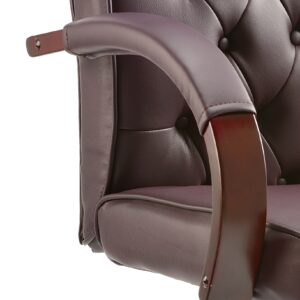 Chesterfield High Back Leather Executive Office Chair with Arms - Image 18