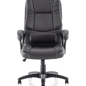 Dakota High Back Black Leather Executive Office Chair with Arms - Image 2