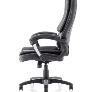 Dakota High Back Black Leather Executive Office Chair with Arms - Image 4