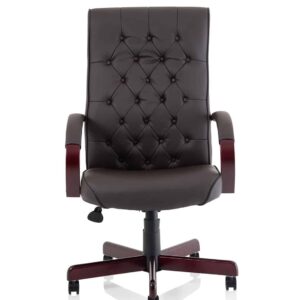Chesterfield High Back Leather Executive Office Chair with Arms - Image 20