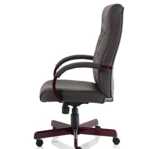 Chesterfield High Back Leather Executive Office Chair with Arms - Image 22