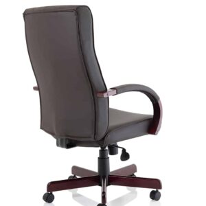 Chesterfield High Back Leather Executive Office Chair with Arms - Image 25
