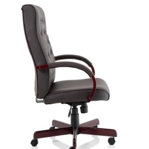 Chesterfield High Back Leather Executive Office Chair with Arms - Image 26