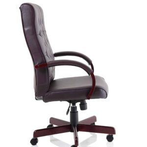 Chesterfield High Back Leather Executive Office Chair with Arms - Image 17