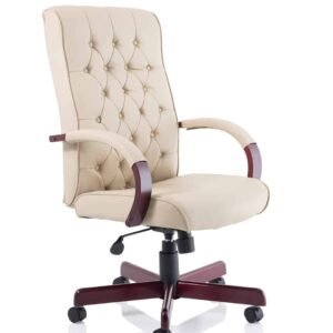 Chesterfield High Back Leather Executive Office Chair with Arms - Image 30