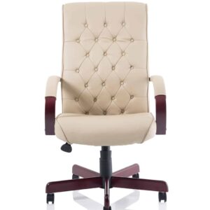Chesterfield High Back Leather Executive Office Chair with Arms - Image 31