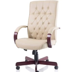 Chesterfield High Back Leather Executive Office Chair with Arms - Image 32