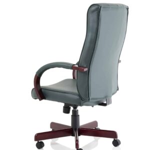 Chesterfield High Back Leather Executive Office Chair with Arms - Image 5