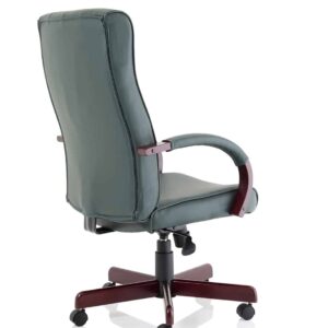 Chesterfield High Back Leather Executive Office Chair with Arms - Image 7
