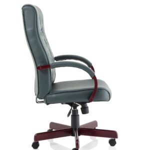 Chesterfield High Back Leather Executive Office Chair with Arms - Image 8