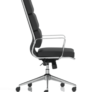Savoy High Back Executive Black Leather Office Chair with Arms - Image 9