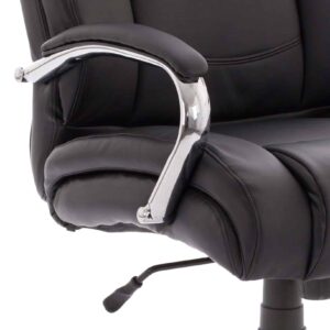 Texas High Back Heavy Duty Executive Black Leather Office Chair with Arms - Image 5