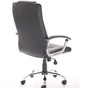 Thrift High Back Executive Black Leather Office Chair with Arms - Image 4