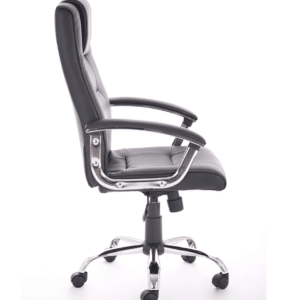 Thrift High Back Executive Black Leather Office Chair with Arms - Image 5