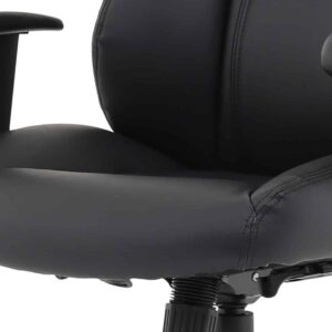 Winsor Medium Back Executive Black Leather Office Chair with Arms - Image 20