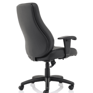 Winsor Medium Back Executive Black Leather Office Chair with Arms - Image 9