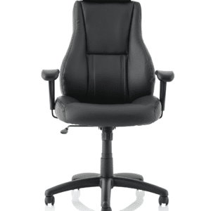 Winsor Medium Back Executive Black Leather Office Chair with Arms - Image 2