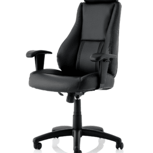 Winsor Medium Back Executive Black Leather Office Chair with Arms - Image 3