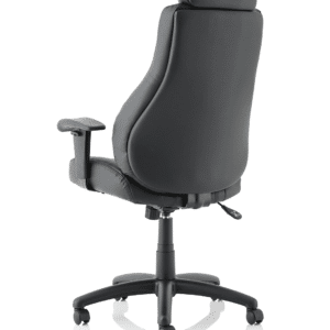 Winsor Medium Back Executive Black Leather Office Chair with Arms - Image 5