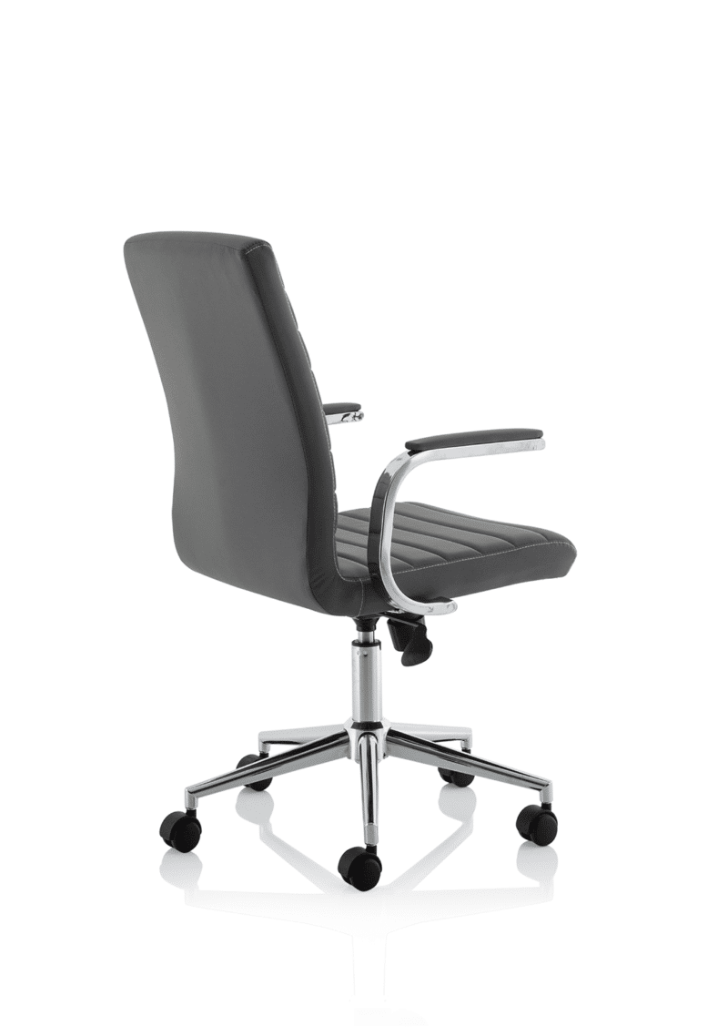 Ezra Medium Back Leather Executive Office Chair with Arms - Image 30