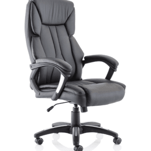 Stratford High Back Executive Black Leather Office Chair with Arms