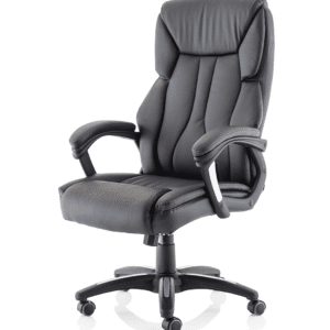 Stratford High Back Executive Black Leather Office Chair with Arms - Image 3