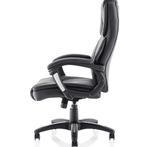 Stratford High Back Executive Black Leather Office Chair with Arms - Image 4