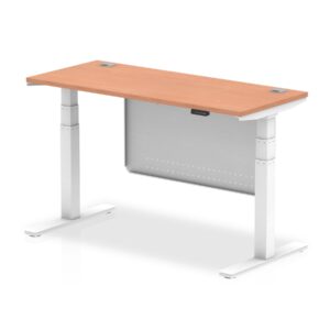 Air Height Adjustable Slimline Desk With Cable Ports With Steel Modesty Panel - Image 27