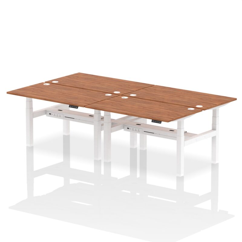 Air Back-to-Back Height Adjustable Bench Desk - 4 Person - Image 33