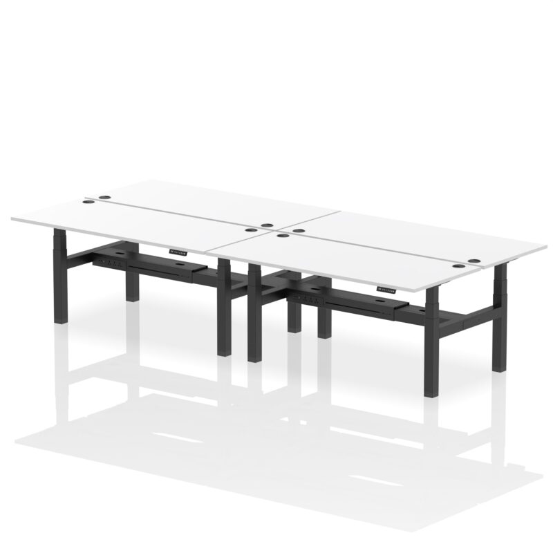 Air Back-to-Back Height Adjustable Bench Desk - 4 Person - Image 70