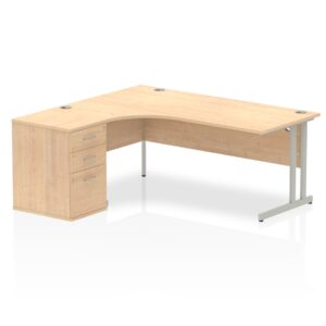 Impulse 1800mm Cantilever Left Crescent Desk Workstation - Image 9