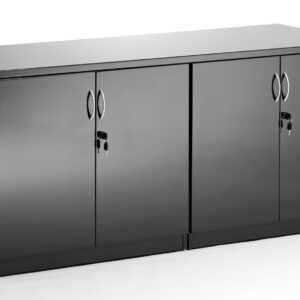 High Gloss Twin Cupboard With Credenza Top