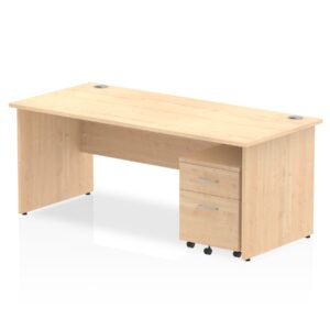 Impulse Panel End Straight Desk With Mobile Pedestal - Image 41