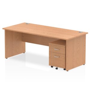 Impulse Panel End Straight Desk With Mobile Pedestal - Image 43