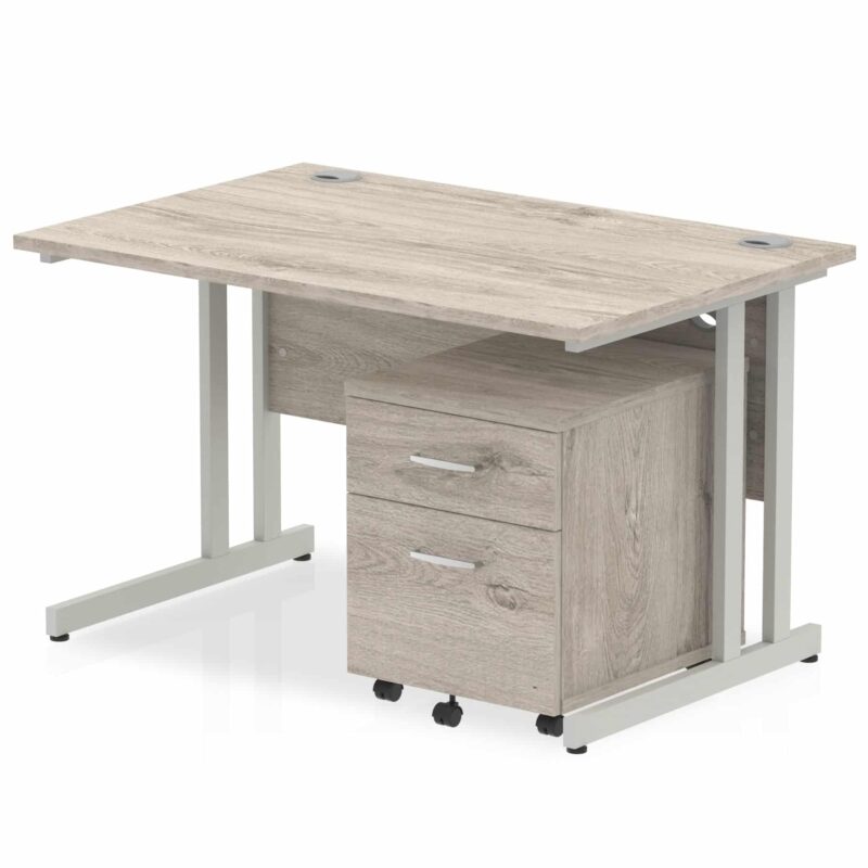 Impulse 1400mm Cantilever Straight Desk With Mobile Pedestal - Image 4