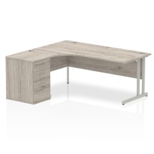 Impulse 1800mm Cantilever Left Crescent Desk Workstation - Image 6