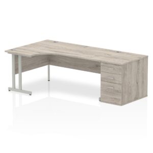 Impulse 1800mm Cantilever Left Crescent Desk Workstation - Image 4