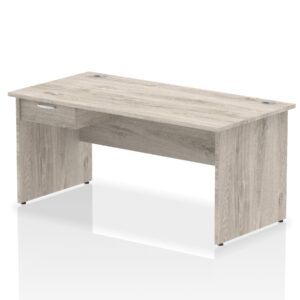 Impulse Panel End Straight Desk Frame With Single One Drawer Fixed Pedestal - Image 17