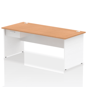 Impulse Panel End Straight Desk Frame With Single One Drawer Fixed Pedestal - Image 51